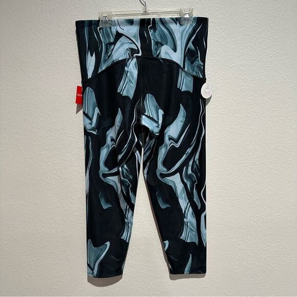 SPANX Leggings7/8 Marbled Blue Black SZ 1X NWT - Picture 11 of 13